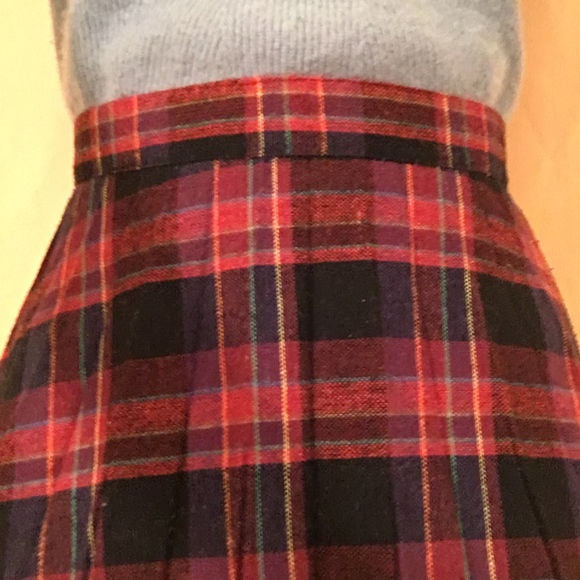 vintage plaid midi skirt - Picture 3 of 8